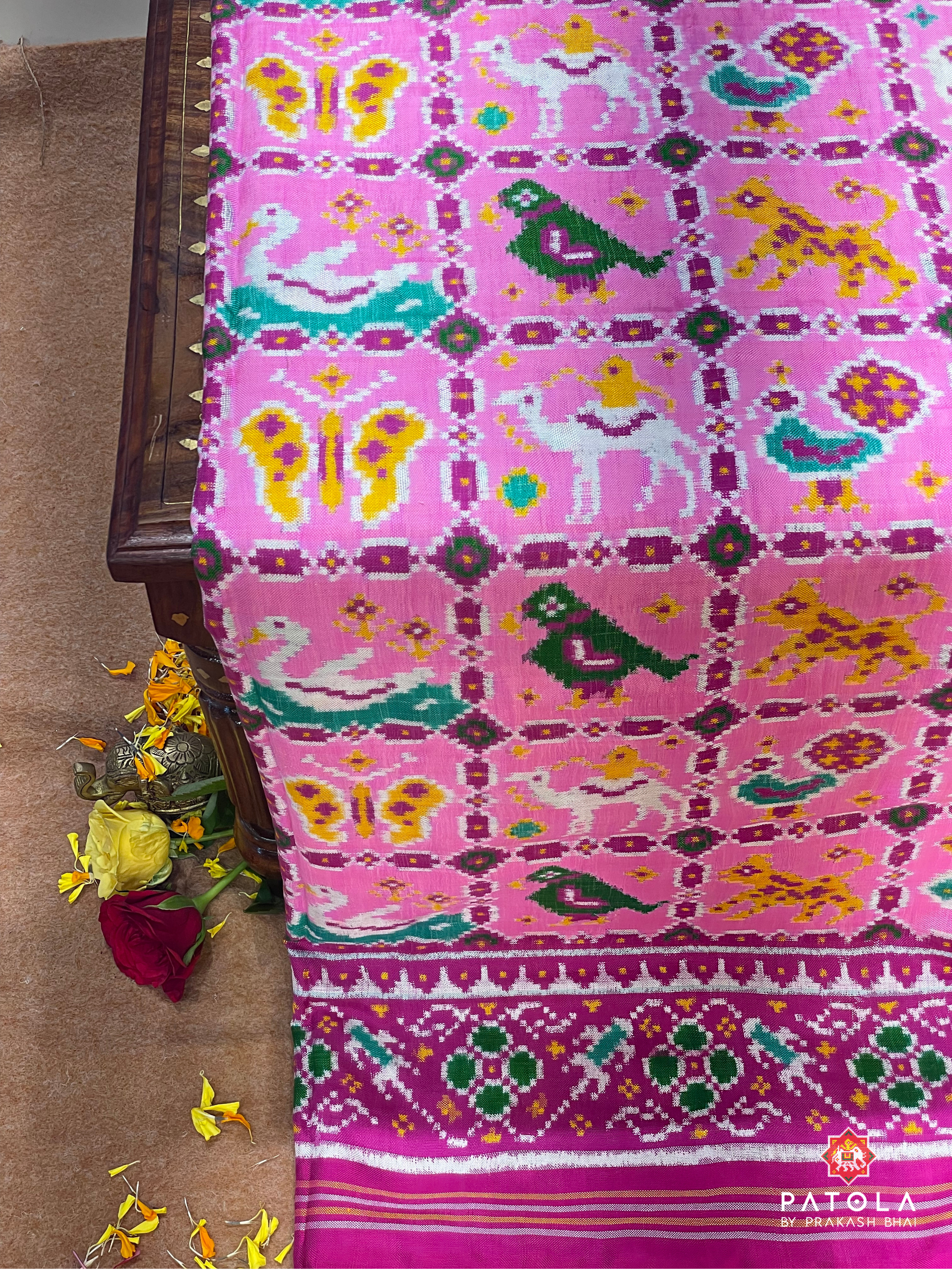 8 Figures Designer Pure Double Ikat Patola Saree